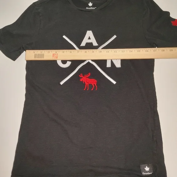 (4/$20) Men's Canada Black Short Sleeve T-Shirt Canadiana Size XS - Picture 7 of 11